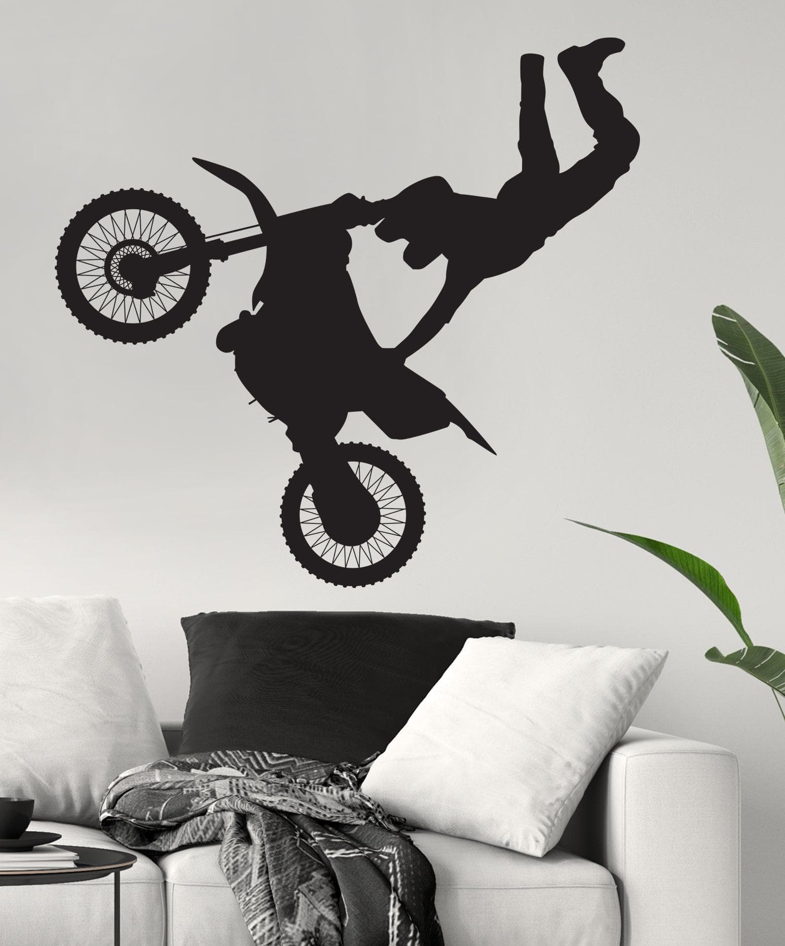 Dirt Bike Extreme Sports Motocross Bike Jump Wall Decal. Xtreme Flip. #138