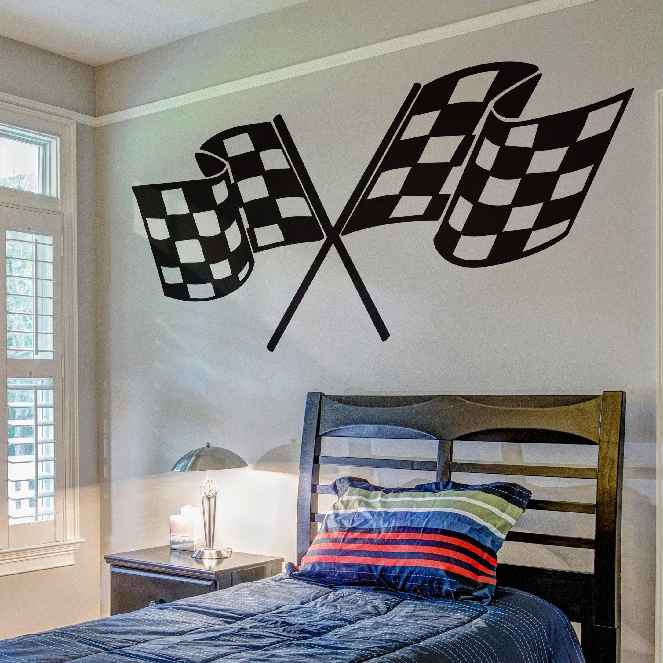 Checker Flag Wall Decal Sticker. #533