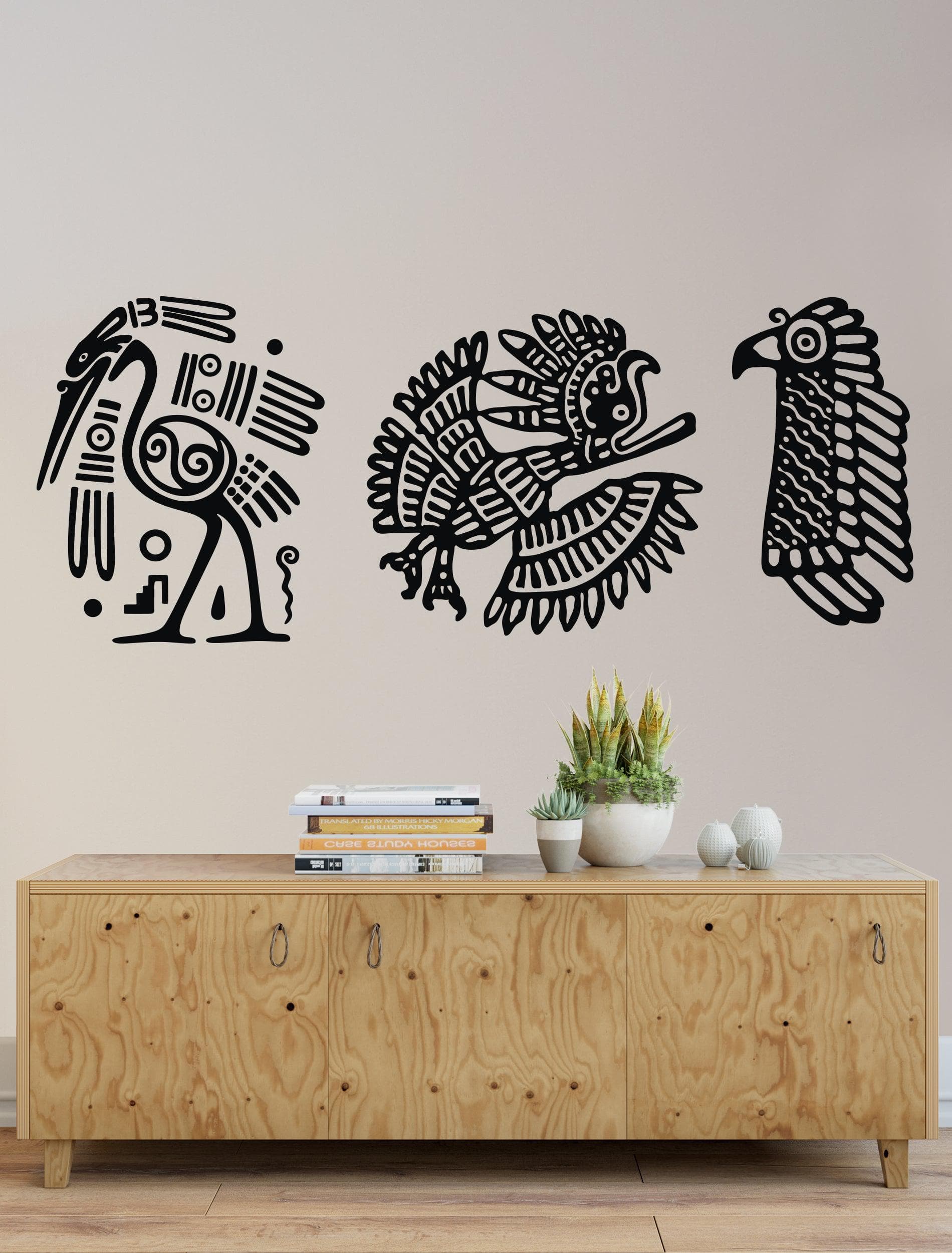 Mayan Bird Animal Symbols Vinyl Wall Decal Sticker. #542